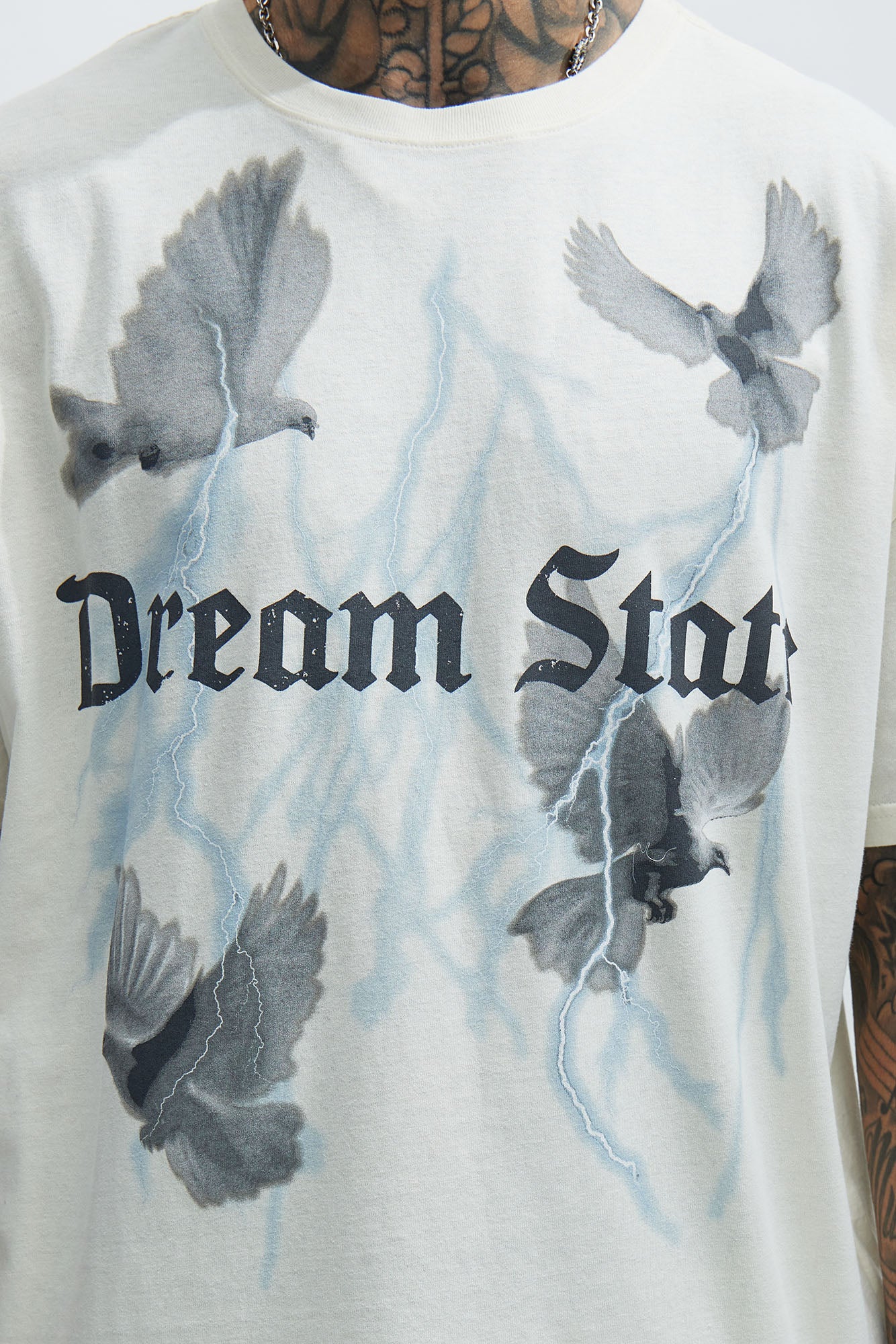 Dream State Oversize Short Sleeve Tee - White