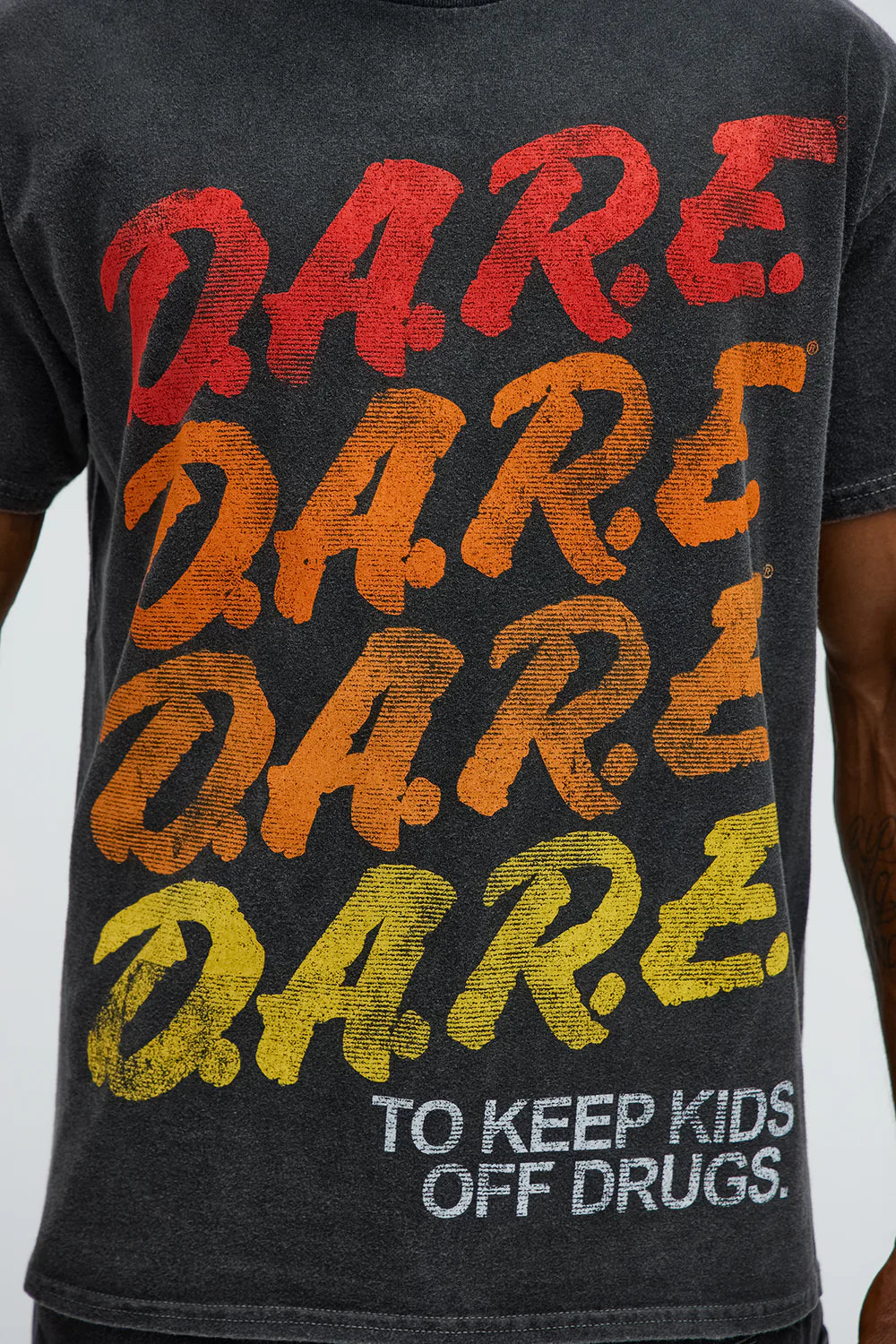 DARE To Keep Kids Off Drugs Short Sleeve Tee - Black Wash