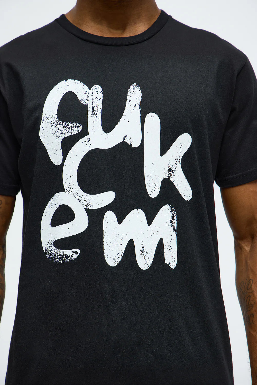 FCUK EM- Tee - Black