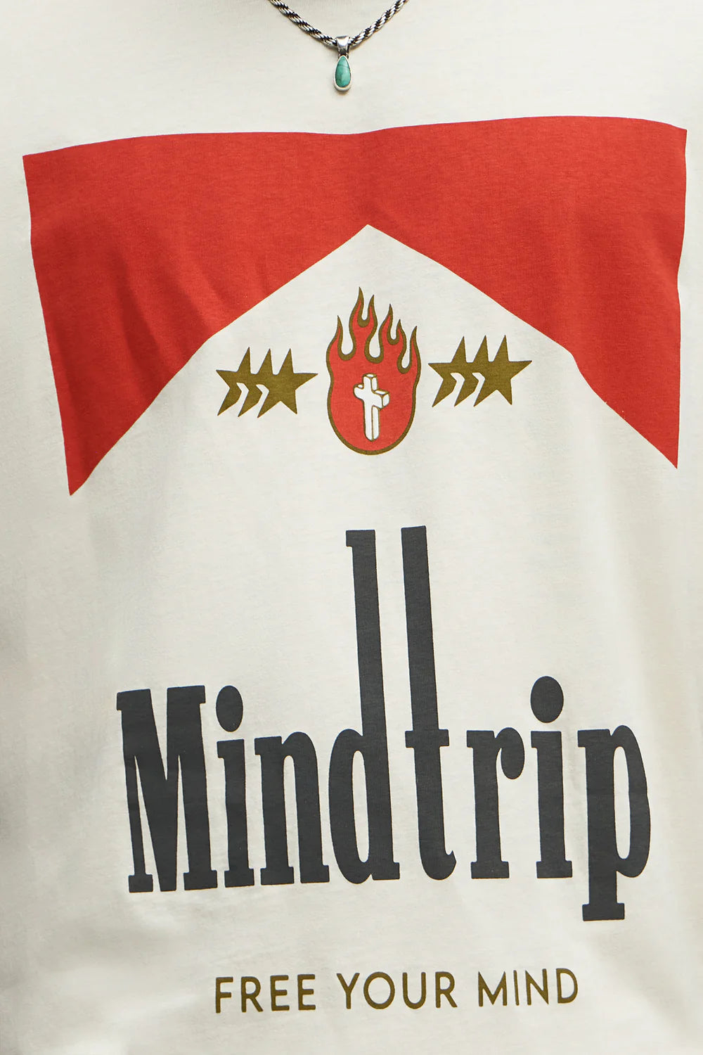 Mind Trip - Oversized Short Sleeve Tee - Cream