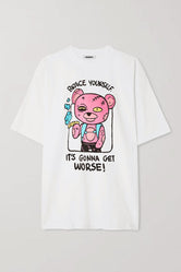 Brace Yourself - Mr Teddy - Over-sized Tee - White