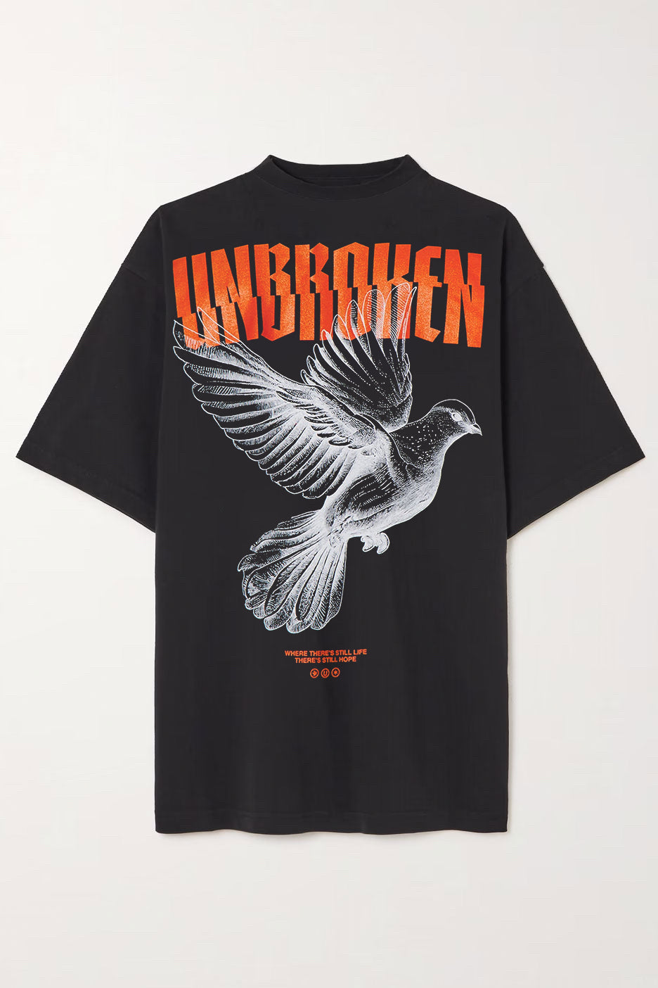 Unbroken And Free - Originals - Over-sized Tee - Black