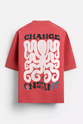 Change Is Instant - Originals - Over-sized Tee - Red