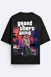 GTA VI - Dubai City -  Over-sized Tee - Black