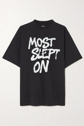 Most Slept Over-sized Tee - Black